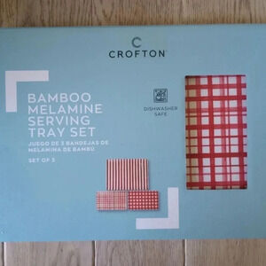 Bamboo serving tray Crofton brand Aldi three piece home decor kitchen utensils